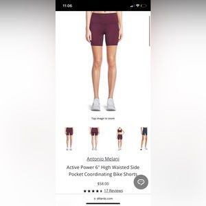 Antonio Melani Active Power High Waisted Side Pocket Coordinating Bike Shorts